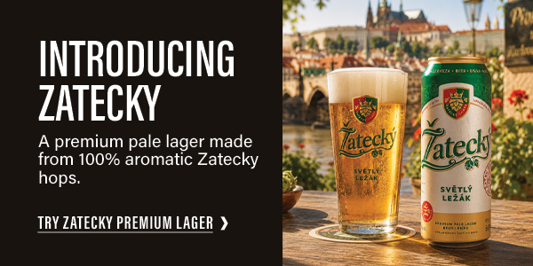 A premium pale lager made from 100% aromatic Zatecky hops